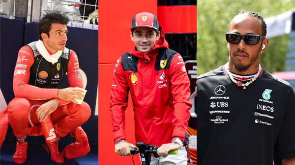 Carlos Sainz Charles Leclerc Lewis Hamilton