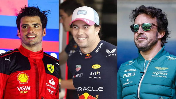 Carlos Sainz, Sergio Perez, and Fernando Alonso