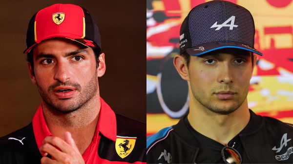 Carlos Sainz (L) and Esteban Ocon (R)