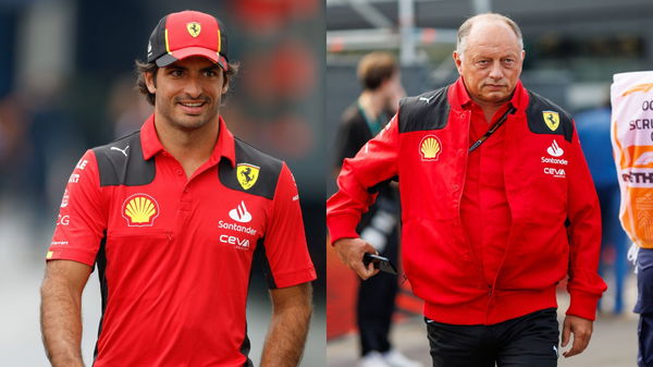 Carlos Sainz (L) and Frederic Vasseur (R)