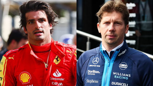 Carlos Sainz (L) and James Vowles (R)