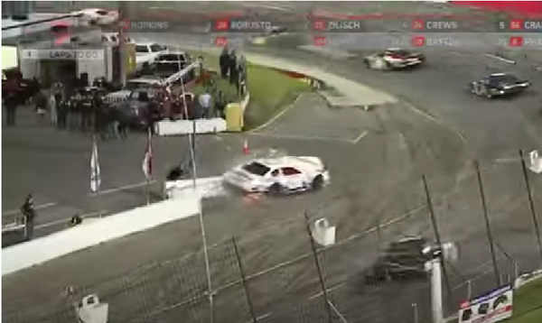 Cars Tour crash at Hickory Motor Speedway