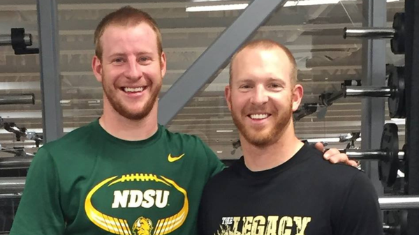 Carson Wentz with his brother, Zach Wentz