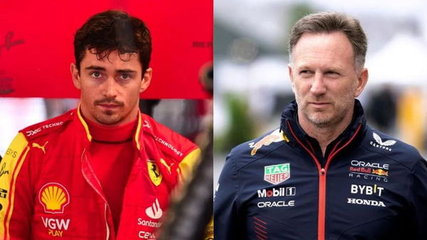 Charles Leclerc and Christian Horner