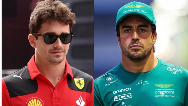 Charles Leclerc and Fernando Alonso