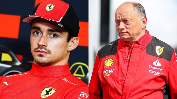 Charles Leclerc (L) and Frederic Vasseur (R)