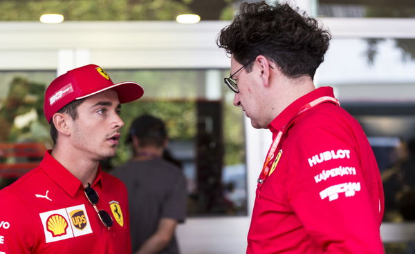 Charles Leclerc and Mattia Binotto