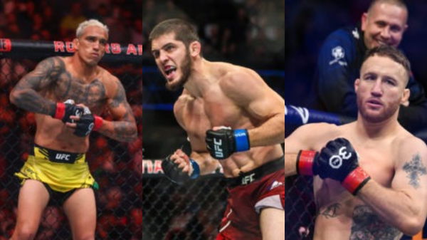 Charles Oliveira, Islam Makhachev, Justin Gaethje