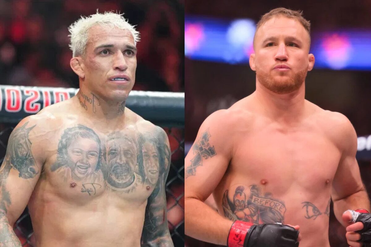 Charles Oliveira Willing to Put BMF Belt on the Line for Justin Gaethje Title Fight
