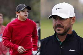 Charlie Woods Brooks Koepka Collage
