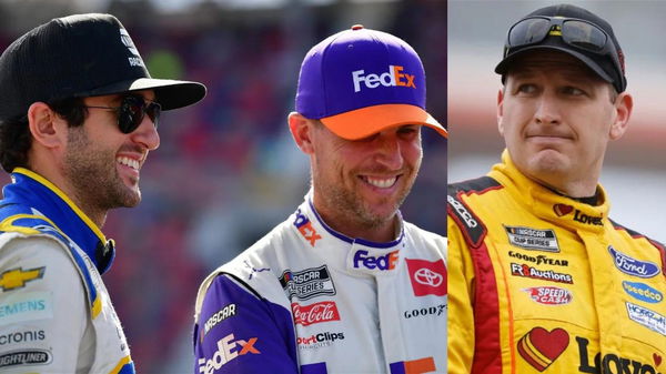 Chase Elliott, Denny Hamlin, and Michael McDowell