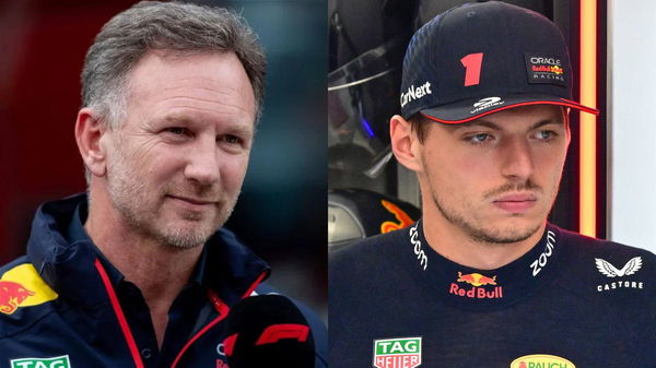 Christian Horner and Max Verstappen