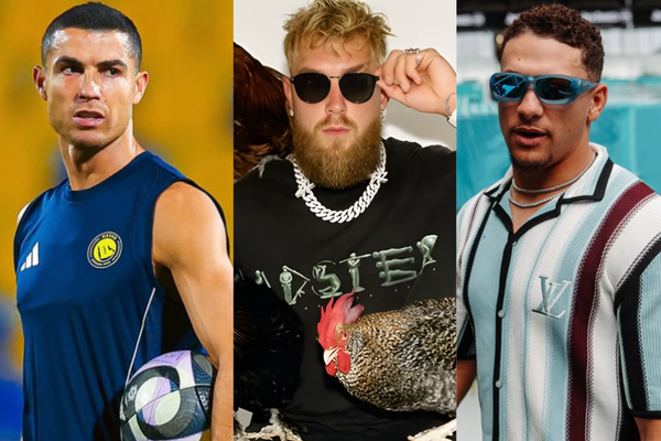 Christiano Ronaldo, Jake Paul, Patrick Mahomes