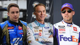 Christopher Bell, Kevin Harvick, Denny Hamlin