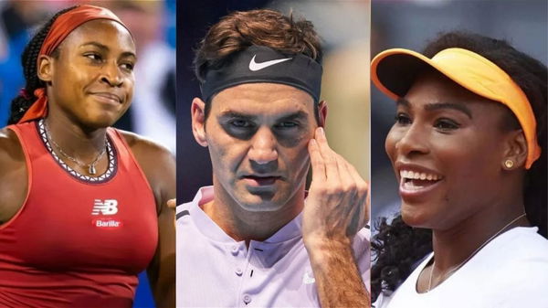 Coco Gauff, Serena Williams, Roger Federer