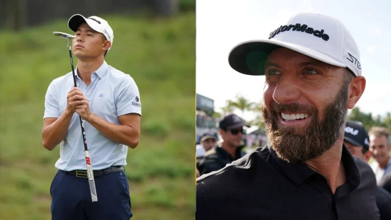 Collin Morikawa and Dustin Johnson Collage