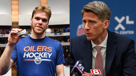 Connor McDavid and Kris Knoblauch