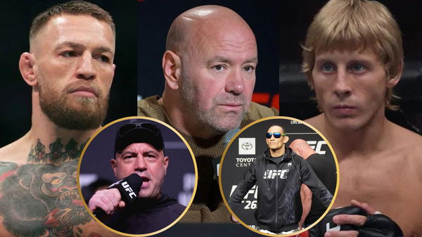 Conor McGregor, Dana White, Paddy Pimblett, Joe Rogan and Tony Ferguson