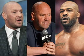 Conor McGregor, Dana White and Jon Jones