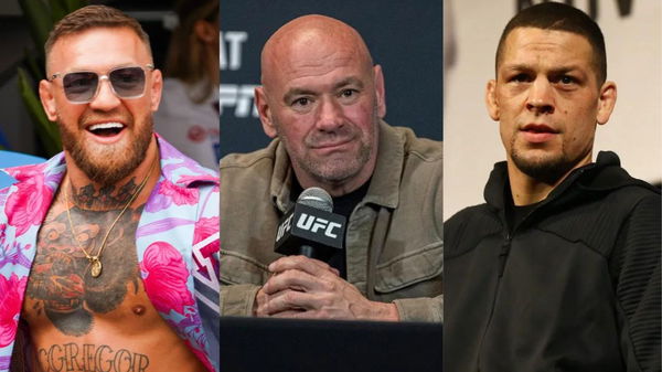 Conor McGregor, Dana White and Nate Diaz