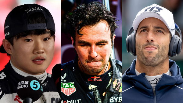 Yuki Tsunoda, Sergio Perez, Daniel Ricciardo