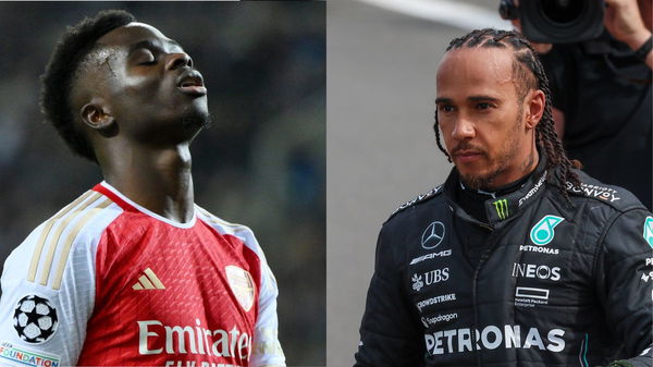 Bukayo Saka and Lewis Hamilton