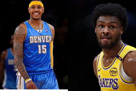 Bronny James and Carmelo Anthony