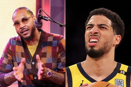 Carmelo anthony and Tyrese Haliburton