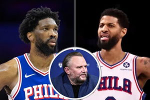 Joel Embiid, Paul George, Daryl Morey