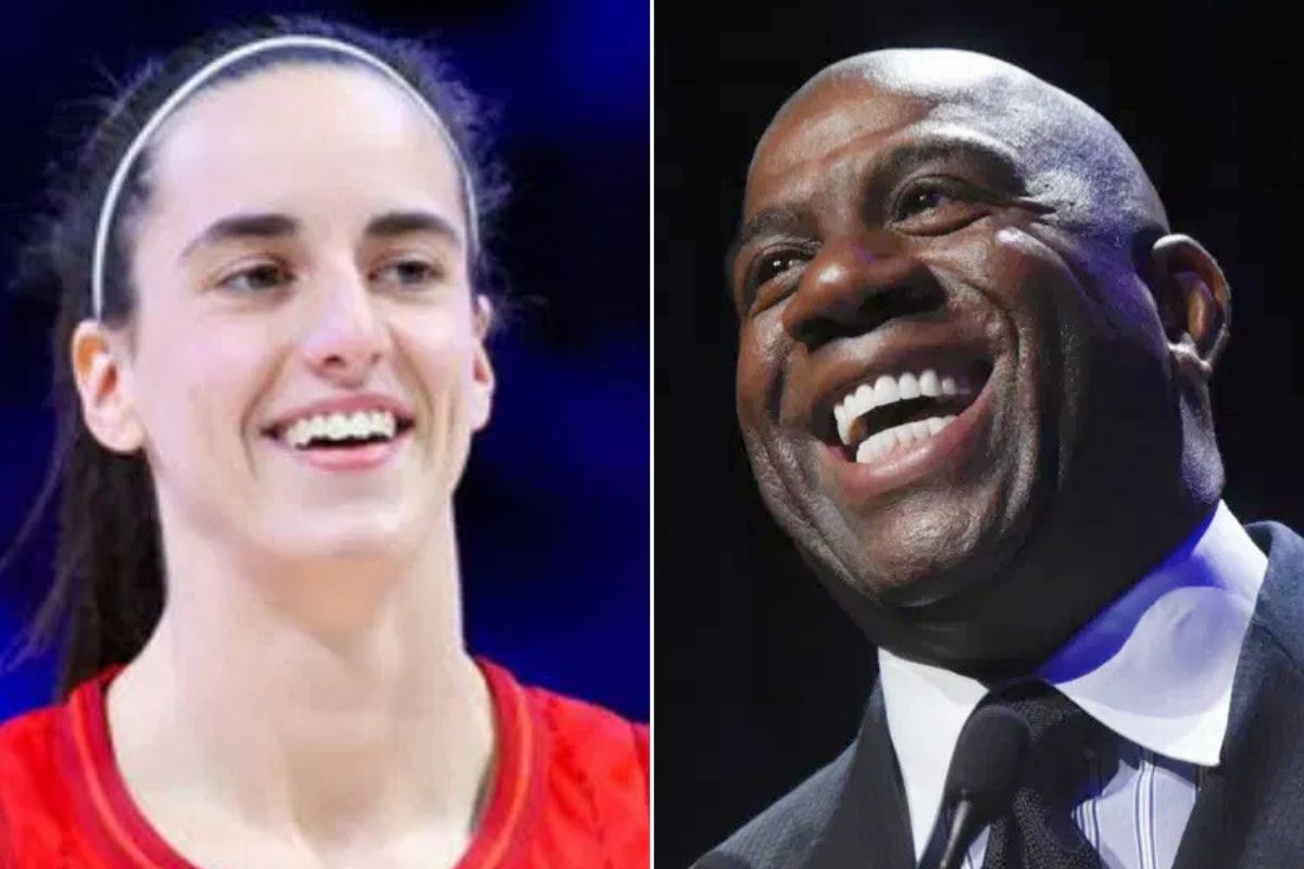 Cameras Capture Magic Johnson Over Interaction With Caitlin Clark Fans During Fever vs. Sparks