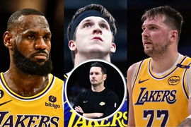 LeBron James, Austin Reaves, JJ Redick, Luka Doncic