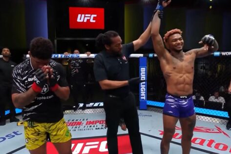 Mother’s Locker Room Advice Leads Michael Morales to Gilbert Burns KO, Dedicates UFC Vegas 106 Win to Her