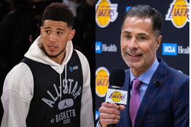 Devin Booker and Rob Pelinka