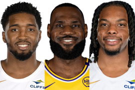 Donovan Mitchell, Darius Garland,  LeBron James