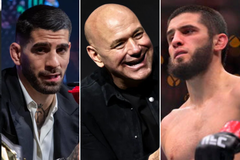 Ilia Topuria ; Islam Makhachev; Dana White