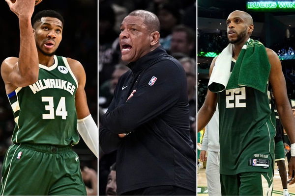 Giannis Antetokounmpo, Doc Rivers, Khris Middleton