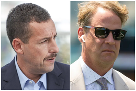 Adam Sandler (L) and Lane Kiffin (R)