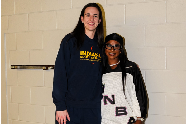 Caitlin Clark and Jordan Chiles