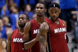 Dwyane Wade, Chris Bosh and LeBron James