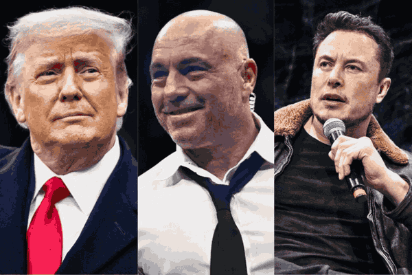 Donald Trump, Elon Musk, Joe Rogan