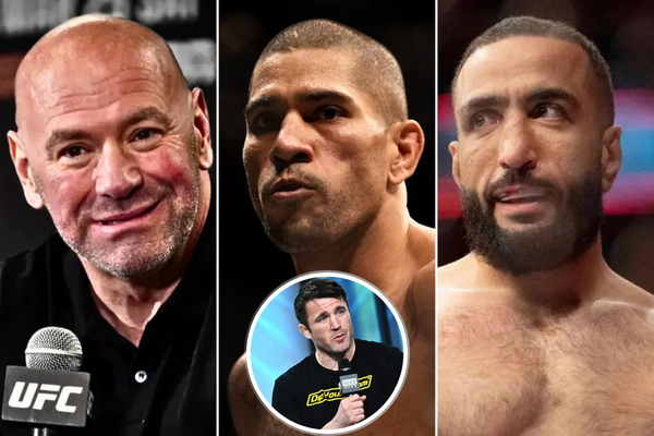 Dana White, Alex Pereira, Belal Muhammad, Chael Sonnen