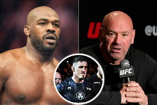 Jon Jones, Dana White, Tom Aspinall