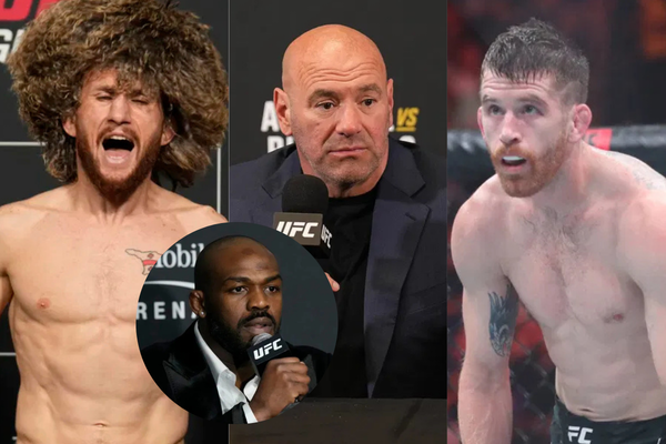Merab Dvalishvili, Dana White, Cory Sandhagen, Jon Jones