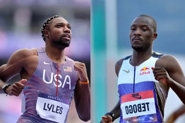Noah Lyles and Letsile Tebogo