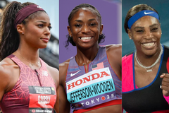 Gabby Thomas, Melissa Jefferson Wooden, Serena Williams