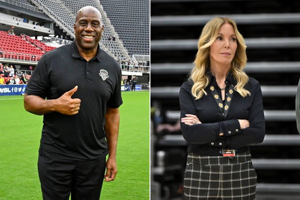 Magic Johnson and Jeanie Buss