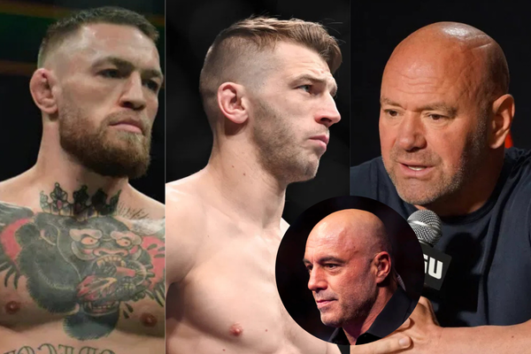 Conor McGregor, Dan hooker, Joe Rogan, Dana White