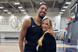 “Tyrese Haliburton with his girlfriend Jade Jones”