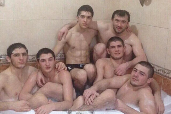 Khabib Nurmagomedov and team