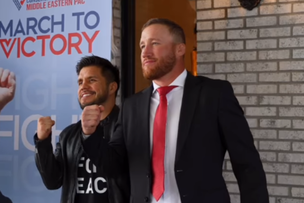 Henry Cejudo,Justin Gaethje endroing Donald Trump